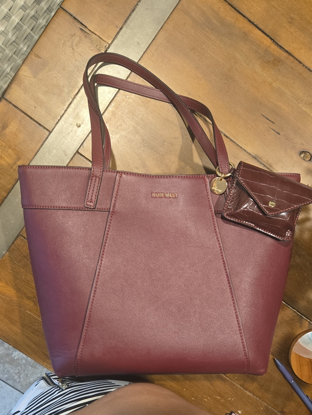 Nine West Women's Burgundy Tote Bag